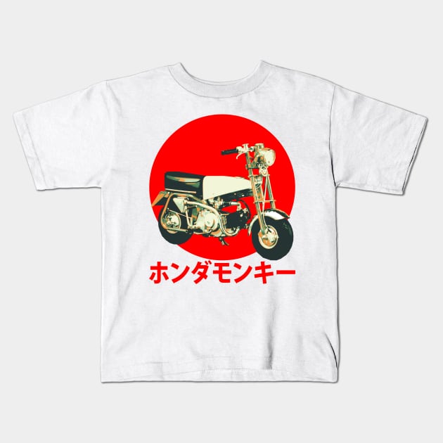 Honda Monkey Kids T-Shirt by Bajingseng